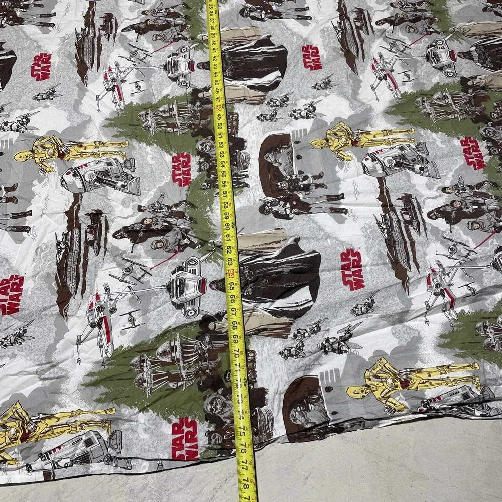 Pottery Barn Kids Star Wars Droid Organic Cotton Flat Sheet 88